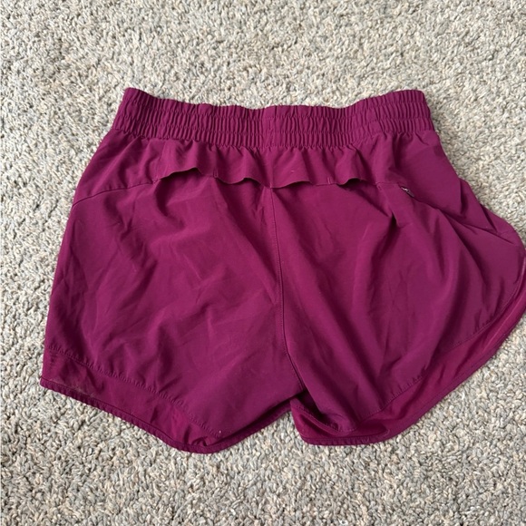 Athleta Women's Burgundy Athletic Shorts - Picture 3 of 5